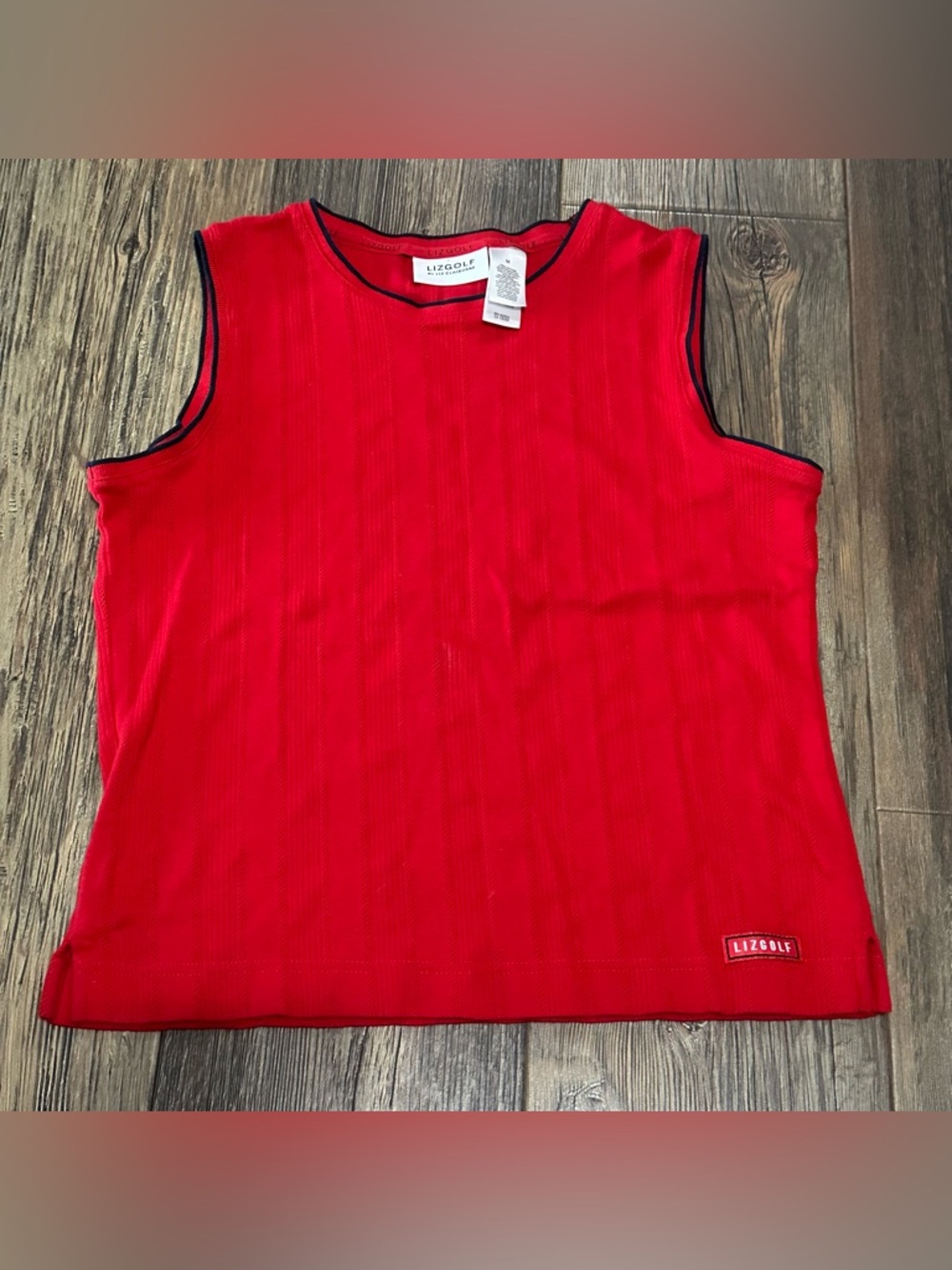 Liz Golf red ribbed sleeveless shirt women’s M tank top golfing top